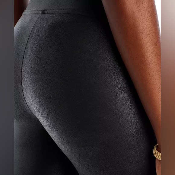Spanx Faux Leather Black Leggings, S - Picture 4 of 10